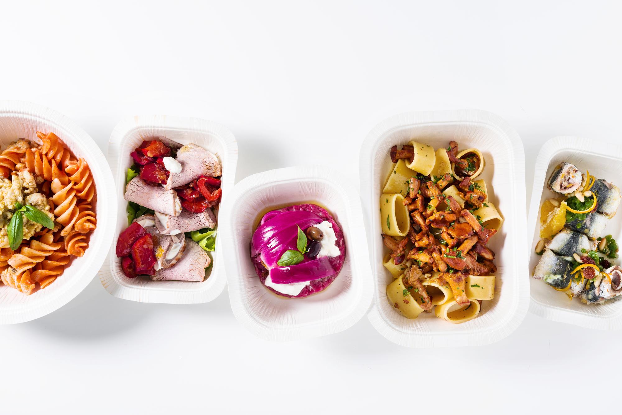 Assorted meals from our one-time packages